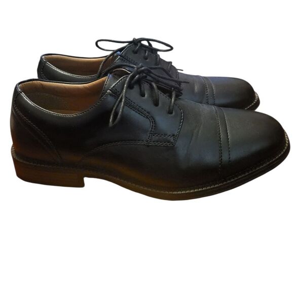 Dockers Mens Black Business Dress Cap Toe Oxford Shoes 9Wide NEW w/o Box - Picture 3 of 10